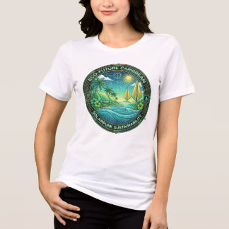 T-shirt En Tri-matière Solarpunk Caribéen Éco Futuriste Tropical