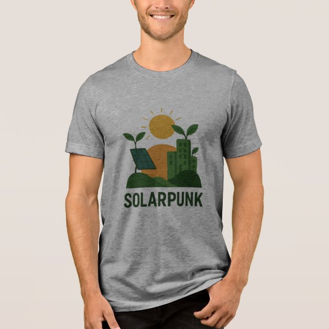 T-shirt En Tri-matière Solarpunk Dreamscape - Futuristic Nature Harmony A (Recto)