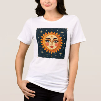 T-shirt En Tri-matière Soleil et Lune rétro - Boho Spirit Tee