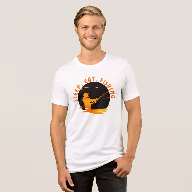 T-shirt En Tri-matière Sommeil, Mange, Pêche (Recto plein)