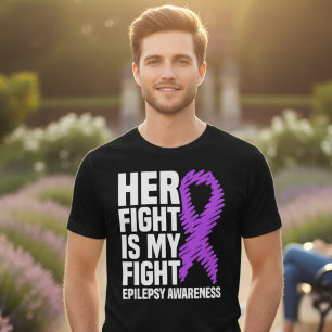 T-shirt En Tri-matière Son combat est mon combat Soutien contre l'épileps