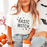 T-shirt En Tri-matière Sorcière de base moderne femmes Halloween<br><div class="desc">Le t-shirt blanc de l'Halloween "Basic Witch" est un modèle moderne et simple de typographie noire aux accents en forme d'étoile.</div>