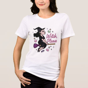 T-shirt En Tri-matière Sorcière s'il vous plaît Halloween drôle et sassy