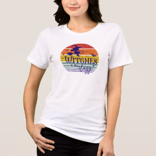 T-shirt En Tri-matière Sorcières rétro Soyez fou Halloween sorcières Dit
