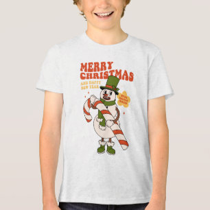 T-shirt En Tri-matière Souhaits de vacances - Un Sucre de canne Noël