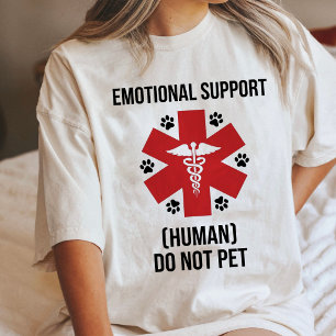 T-shirt En Tri-matière Soutien Émotionnel Humain Ne Pas Caresser Slogan A