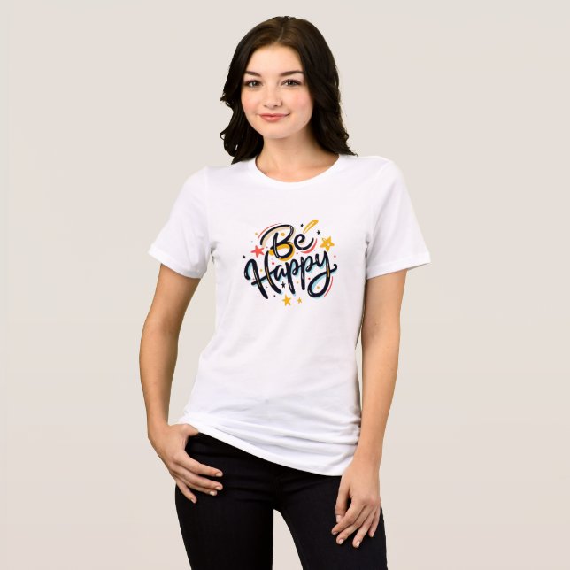 T-shirt En Tri-matière Soyez heureux (Recto plein)