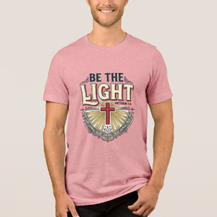 T-shirt En Tri-matière Soyez La Lumière Modèle de Chemise Chrétienne Vint