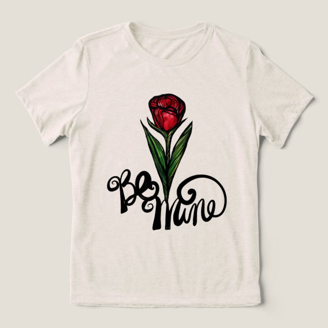 T-shirt En Tri-matière Soyez mienne Red Rose Valentine (Design Recto)