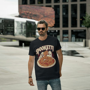 T-shirt En Tri-matière Spooketti Funny Halloween Spaghetti Pun alimentair