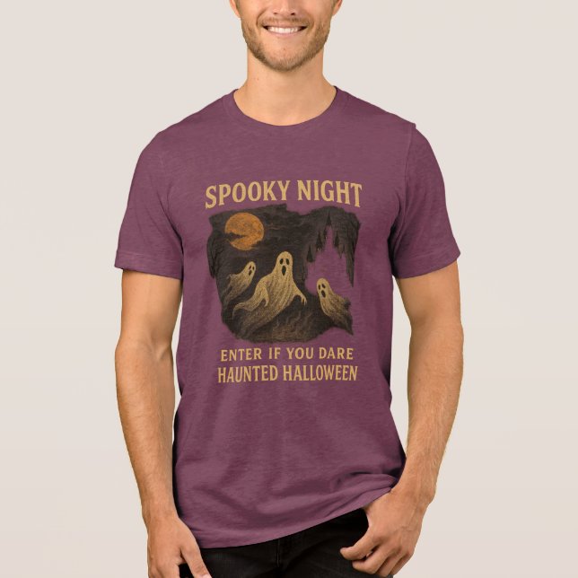 T-shirt En Tri-matière Spooky Night  Enter If You Dare (Recto)