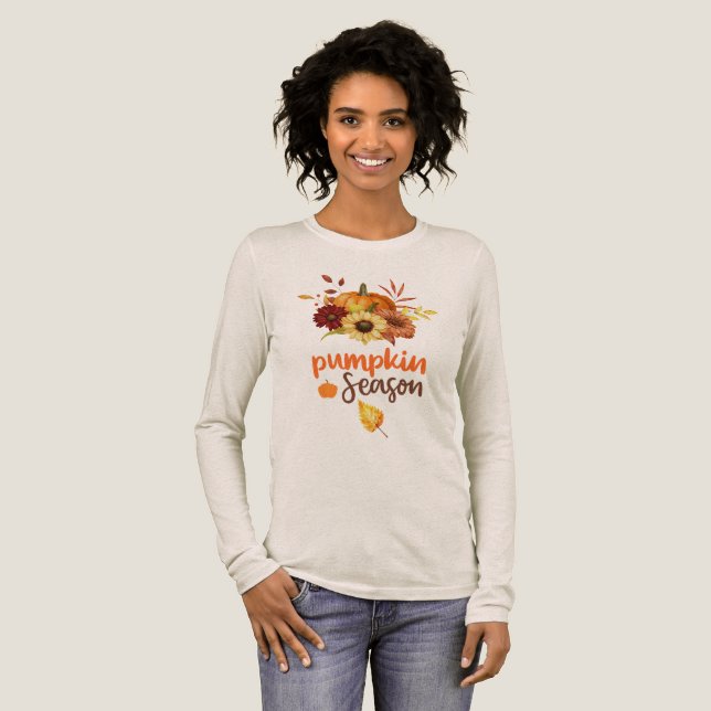 T-shirt En Tri-matière Spooky Pumpkin Season | Cute Fall & Halloween  (Recto complet)