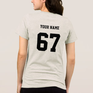 T-shirt En Tri-matière Sports Personnalisés Nom Prénom Personnalisés