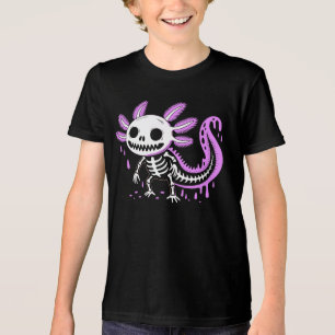 T-shirt En Tri-matière Squelette d'Axolotl Dégoulinant Drôle Épouvantable