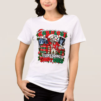 T-shirt En Tri-matière Squelette de radiologie festive diffusant de bonne