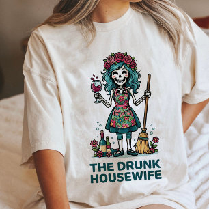 T-shirt En Tri-matière Squelette d'une femme au foyer ivre amusant avec d