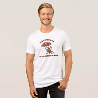T-shirt En Tri-matière Squelette Rétro Drôle Vivant Le Rêve Mauvaise Déci