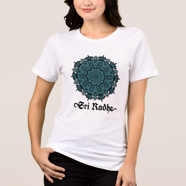 T-shirt En Tri-matière Sri Radhe - Radha Krishna mandala ina (Recto)