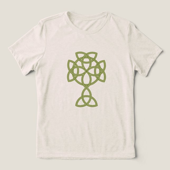 T-shirt En Tri-matière St. Patrick Celtic Cross | Trinity Knot & Quote (Design Recto)