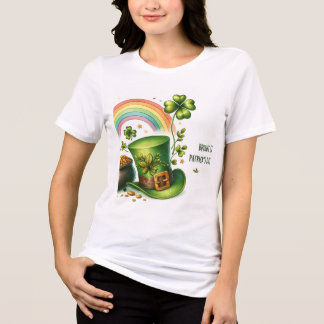 T-SHIRT EN TRI-MATIÈRE ST PATRICK'S DAY DESIGN T.SHIRT