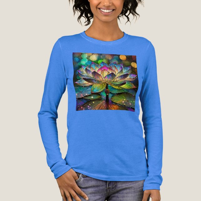 T-shirt En Tri-matière Stained Glass Vibrant Lotus Flower (Recto)