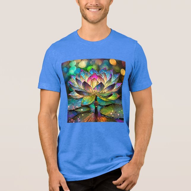 T-shirt En Tri-matière Stained Glass Vibrant Lotus Flower (Recto)