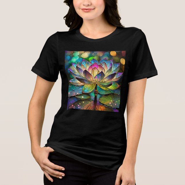 T-shirt En Tri-matière Stained Glass Vibrant Lotus Flower (Recto)