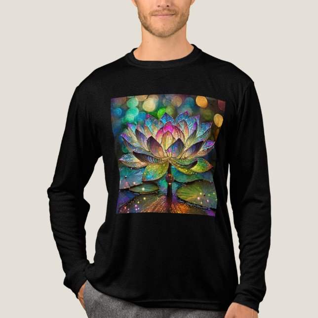 T-shirt En Tri-matière Stained Glass Vibrant Lotus Flower (Recto)