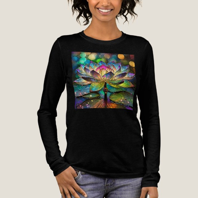 T-shirt En Tri-matière Stained Glass Vibrant Lotus Flower (Recto)