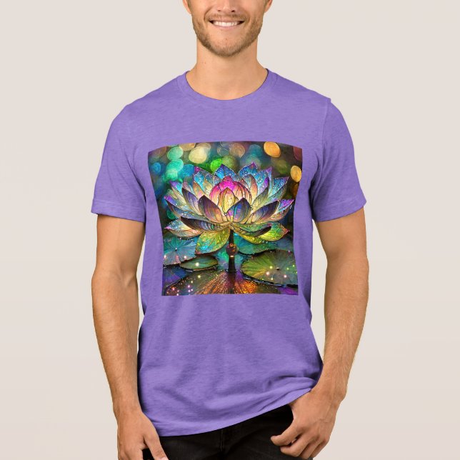 T-shirt En Tri-matière Stained Glass Vibrant Lotus Flower (Recto)