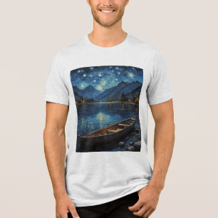 T-shirt En Tri-matière "Starlit Drift : Pêcher sous le Cosmos