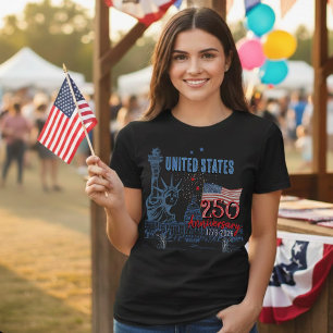 T-shirt En Tri-matière Statue de la Liberté 250e anniversaire des États-U