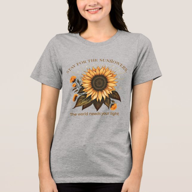 T-shirt En Tri-matière "Stay for the Sunflowers" Suicide Prevention (Recto)