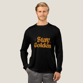 T-shirt En Tri-matière Stay Golden T-Shirt | Retro Positive Quote Tee | G