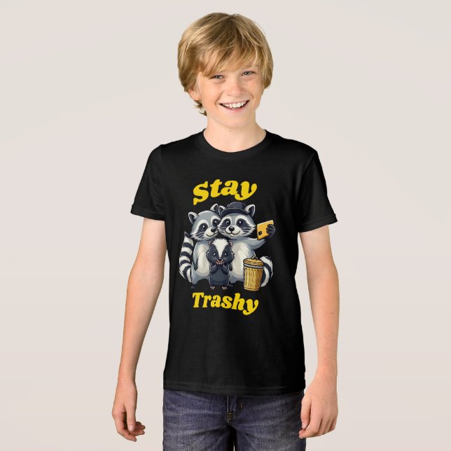 T-shirt En Tri-matière Stay Trashy Funny Raccoon, Opossum, Skunk funny (Recto plein)