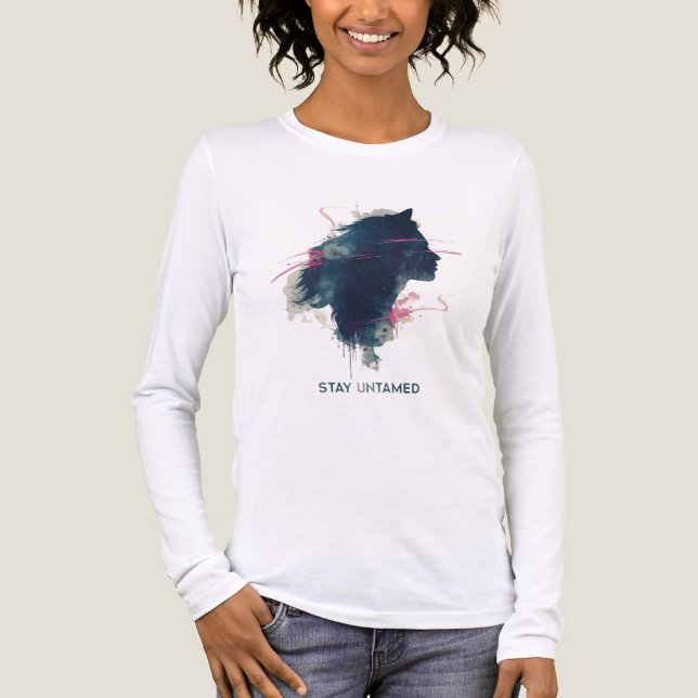 T-shirt En Tri-matière Stay Unlimited – Girl Face Minimal Art Tee (Recto)