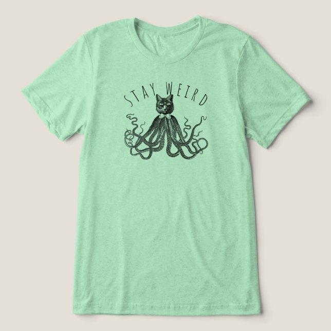 T-shirt En Tri-matière Stay Weird Catopus Cat and Octopus Mashup (Design Recto)