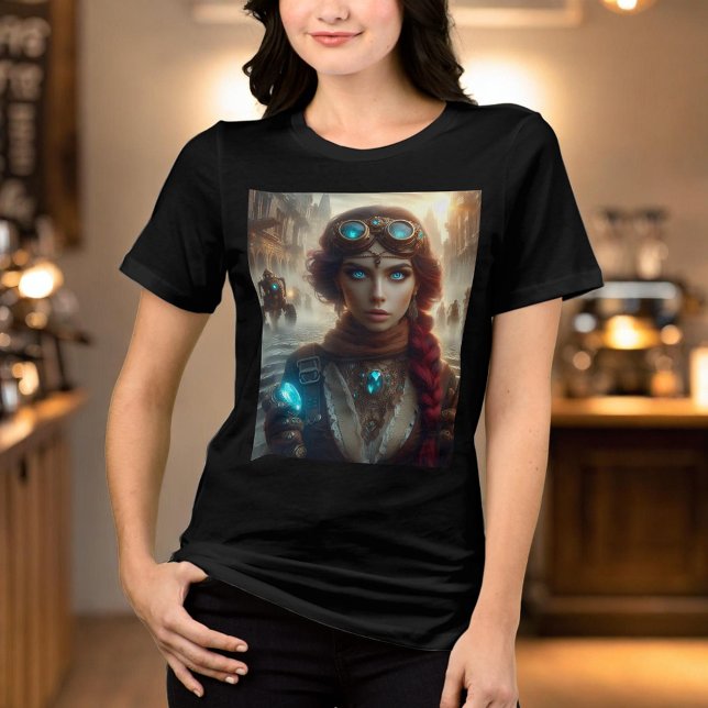 T-shirt En Tri-matière Steampunk Victorian Industrial Lady Aventuentures (Créateur téléchargé)