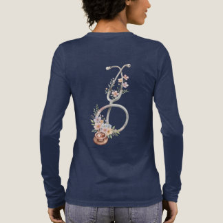 T-shirt En Tri-matière Stéthoscope Rose Rose Fleurie