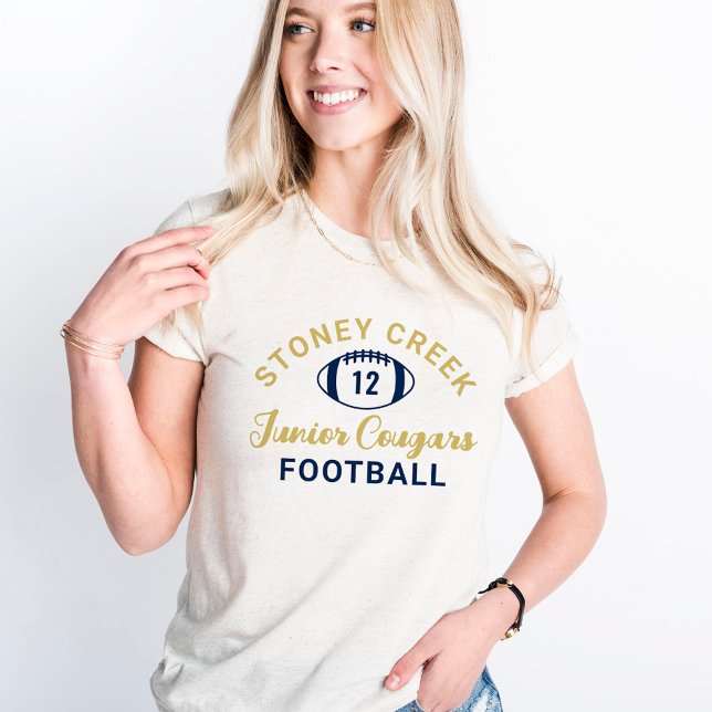 T-shirt En Tri-matière Stoney Creek Junior Cougars Custom Football (Créateur téléchargé)