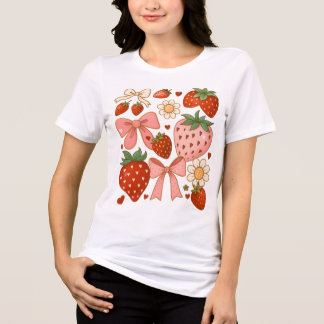 T-shirt En Tri-matière Strawberry Lovers Cute Fruit Festive