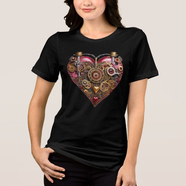 T-shirt En Tri-matière Streampunk Heart Ruby Valentine (Recto)