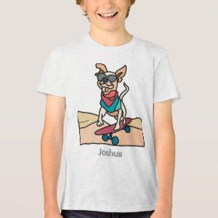T-shirt En Tri-matière Street Retro Chien avec lunettes de soleil sur Ska