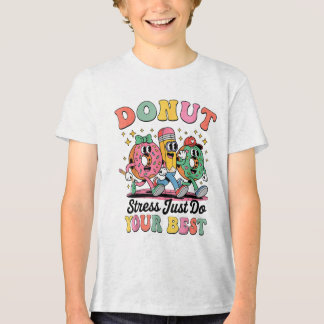 T-shirt En Tri-matière Stress Drôle Donut Faites simplement votre meilleu