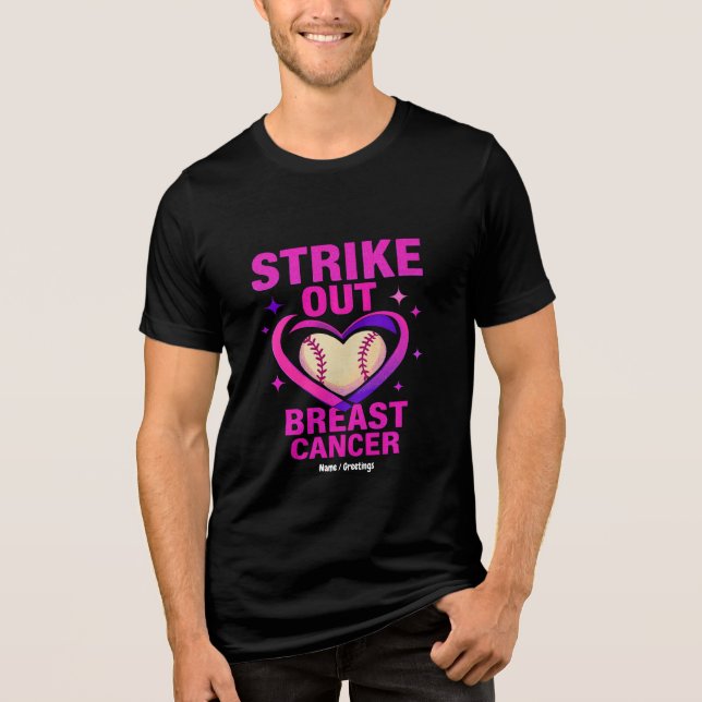 T-shirt En Tri-matière Strikeout Sensibilisation au cancer du sein Violen (Recto)