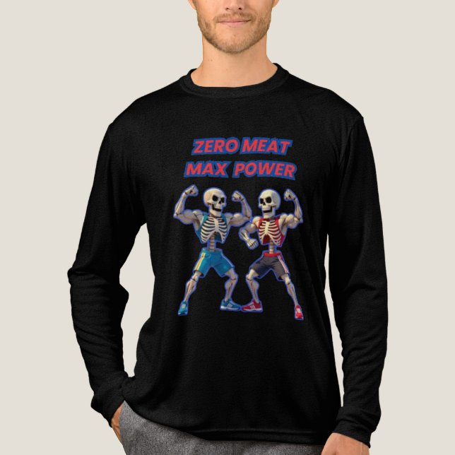 T-shirt En Tri-matière Strong to the Bone – Funny Skeleton Muscle Design (Recto)