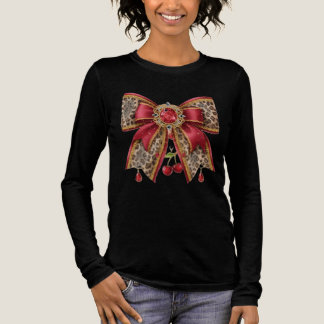 T-shirt En Tri-matière style de noeud glamour rouge