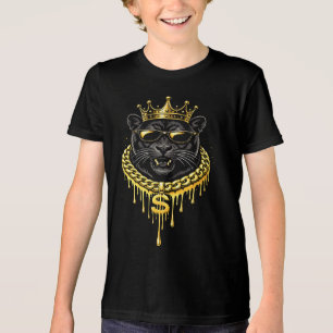 T-shirt En Tri-matière Style de rue Panther Drip King