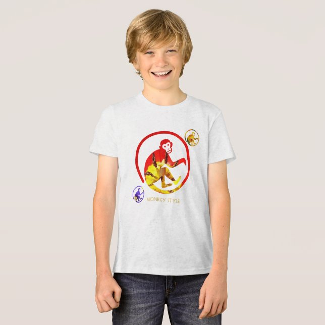 T-shirt En Tri-matière Style de singe (Recto plein)