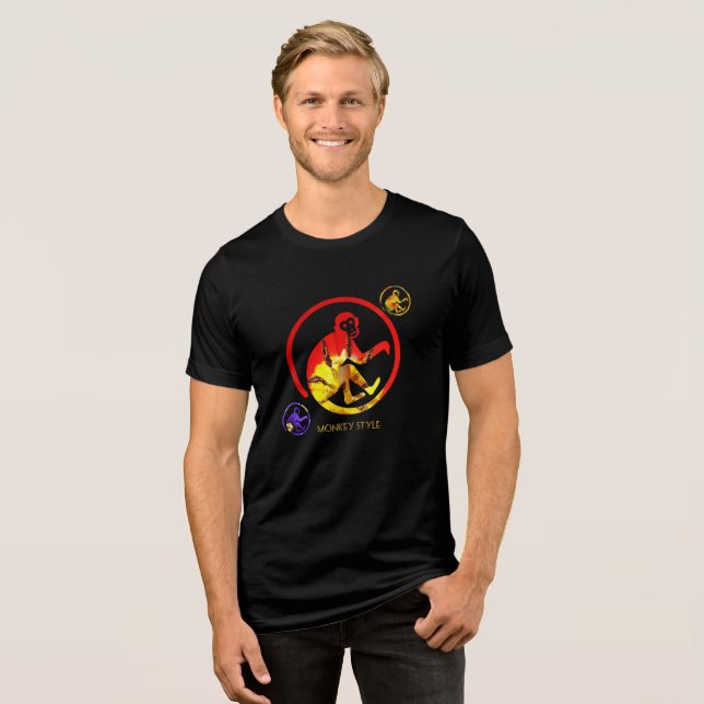 T-shirt En Tri-matière Style de singe (Recto plein)